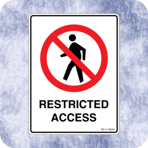 Sticker – Restricted Access – Klein Signs