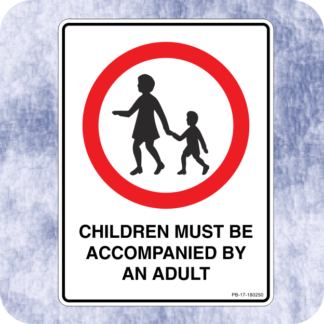 accompanied children adult must sign sticker signs cart add store3 pb xl
