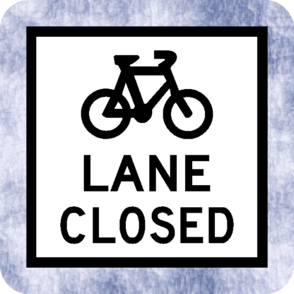 bicycle lane closed