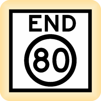 End 80 - Temporary Traffic Sign
