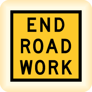 End Road Work - Temporary Traffic Sign