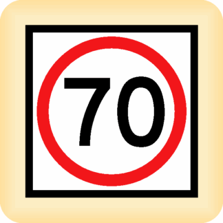 Speed Limit 70 - Temporary Traffic Sign