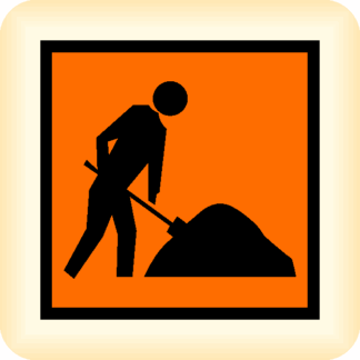 Road Worker - Temporary Traffic Sign