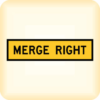 Merge Right - Temporary Traffic Sign
