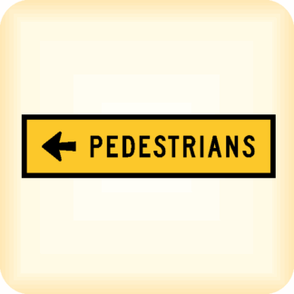 Pedestrians (Arrow) - Temporary Traffic Sign