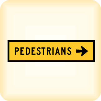 Pedestrians (Arrow) - Temporary Traffic Sign