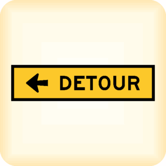 Detour (Arrow) - Temporary Traffic Sign