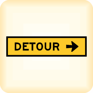 Detour (Arrow) - Temporary Traffic Sign