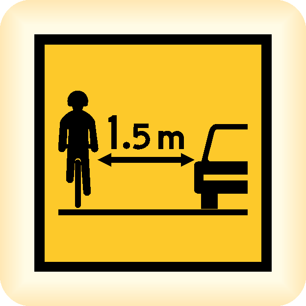Distance Cycle – Temporary Traffic Sign – Klein Signs