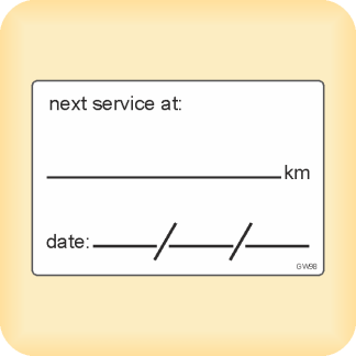 Sticker - Next Service at: