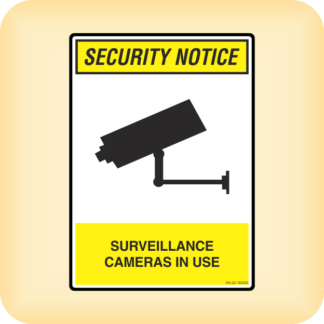 Sticker - Security Notice. Surveillance Cameras in Use.