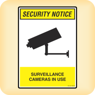 Sticker - Security Notice. Surveillance Cameras in Use.