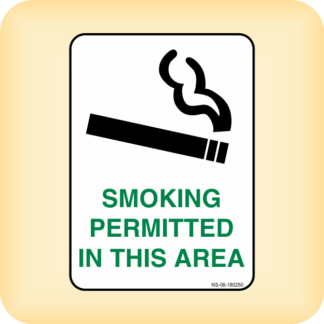 Sticker - Smoking Permitted in this Area.