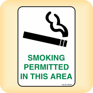 Sticker - Smoking Permitted in this Area.