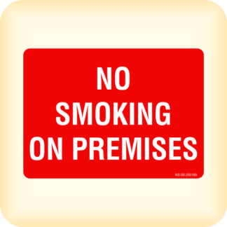 Sticker - No Smoking on Premises.