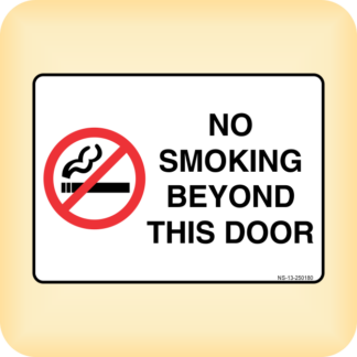 Sign - No Smoking Beyond this Door.