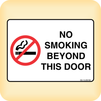 Sign - No Smoking Beyond this Door.