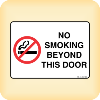 Sticker - No Smoking Beyond this Door.