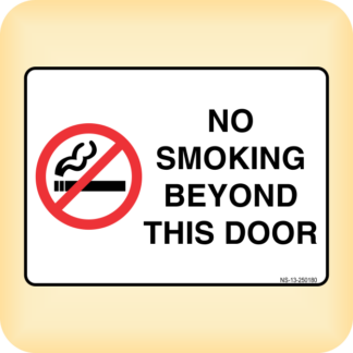 Sticker - No Smoking Beyond this Door.