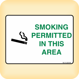 Sign - Smoking Permitted in this Area.