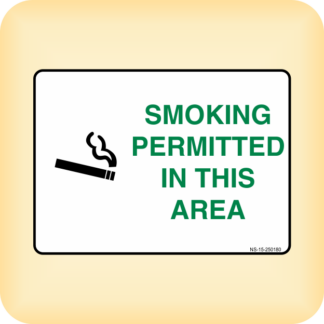 Sticker - Smoking Permitted in this Area.