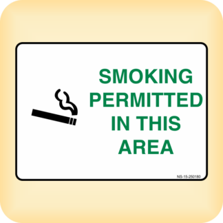Sticker - Smoking Permitted in this Area.