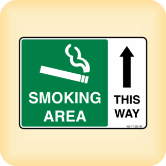 Sign - Smoking Area This Way.