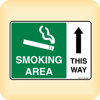 Sign - Smoking Area This Way.