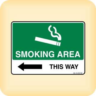 Sign - Smoking Area This Way.