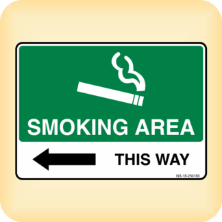 Sign - Smoking Area This Way.