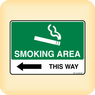Sticker - Smoking Area This Way.