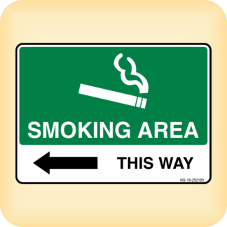 Sticker - Smoking Area This Way.
