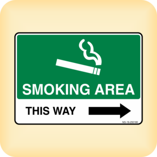Sign - Smoking Area This Way.