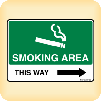 Sign - Smoking Area This Way.
