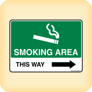 Sticker - Smoking Area This Way.