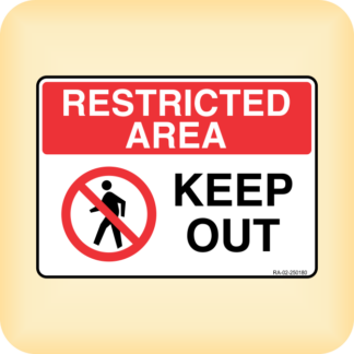 Sticker - Restricted Area - Keep Out.