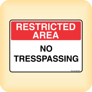 Sticker - Restricted Area - No Trespassing.