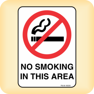 Sign - No Smoking In This Area