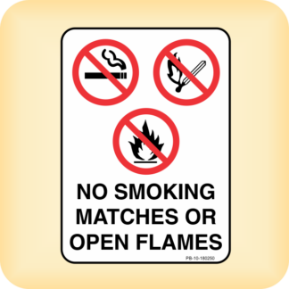 Sign - No Smoking, Matches or Open Flames