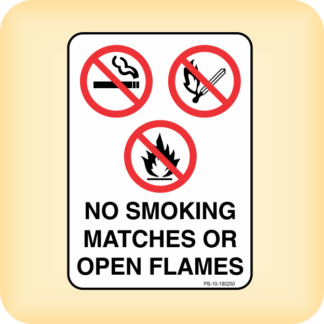 Sticker - No Smoking, Matches or Open Flames
