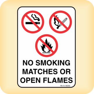 Sticker - No Smoking, Matches or Open Flames