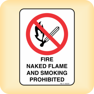 Sign - Fire, Naked Flame and Smoking Prohibited.