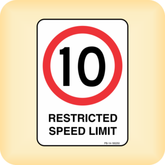 Sign - Restricted Speed Limit - 10.