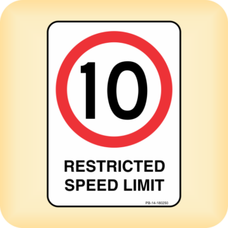 Sign - Restricted Speed Limit - 10.