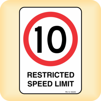 Sign - Restricted Speed Limit - 10.