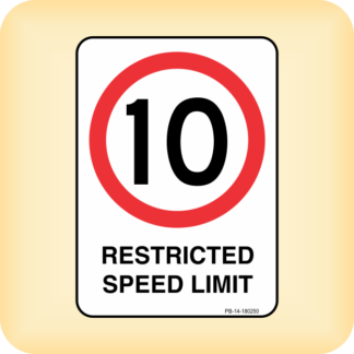 Sticker - Restricted Speed Limit - 10.