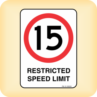 Sign - Restricted Speed Limit - 15.