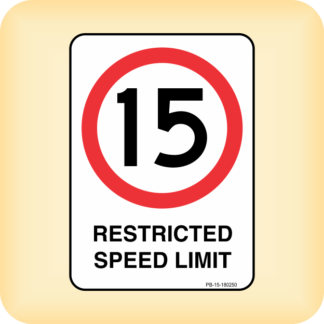 Sticker - Restricted Speed Limit - 15.