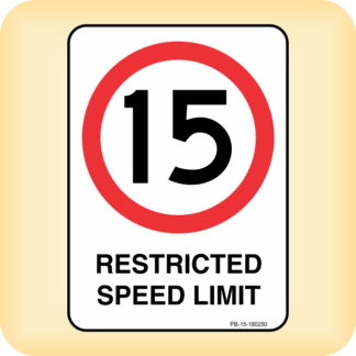 Sticker - Restricted Speed Limit - 15.
