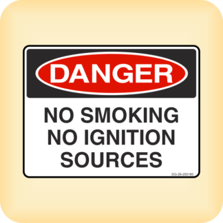 Sticker - Danger - No Smoking, No Ignition Sources.